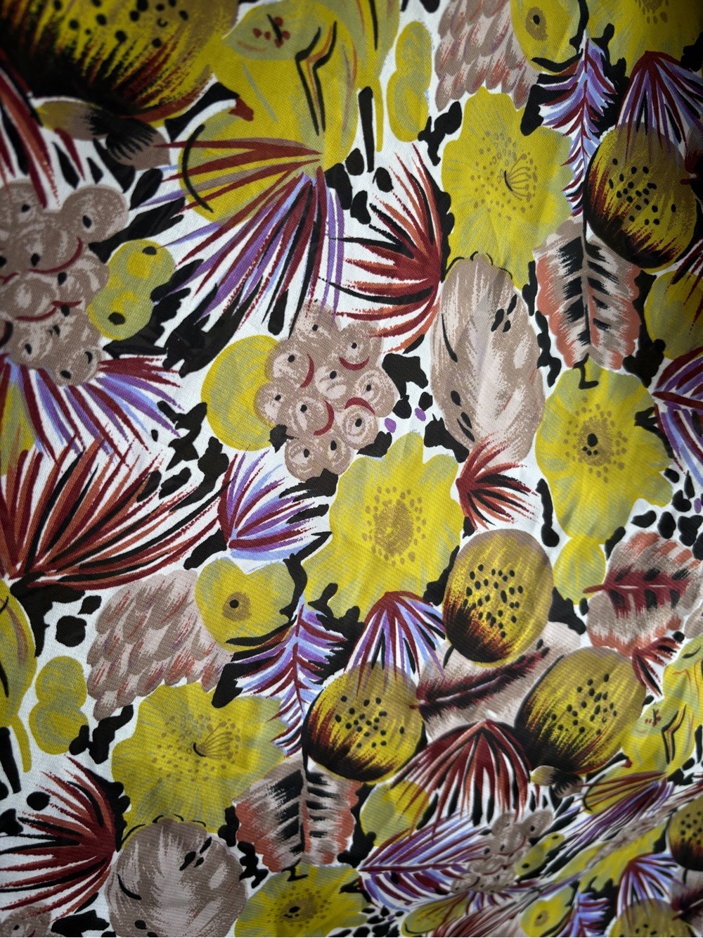EUC Vintage 90s Tropical Fruit & Floral Botanical Midi Skirt | Women’s Plus 20W - Picture 2 of 14